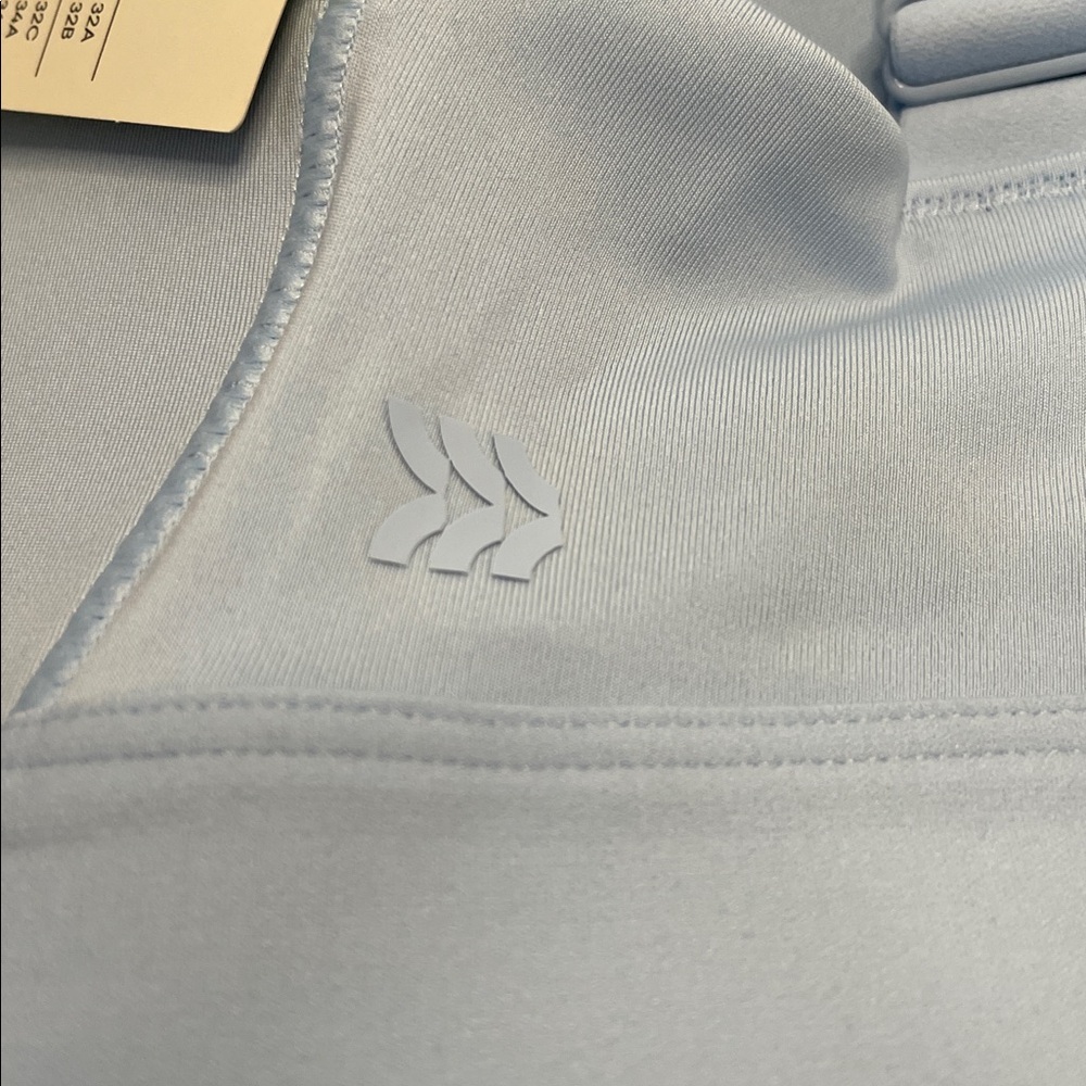NWT ALL IN MOTION Light Blue Front-Zip Racerback Sports Bra. Size 34D - Picture 6 of 6